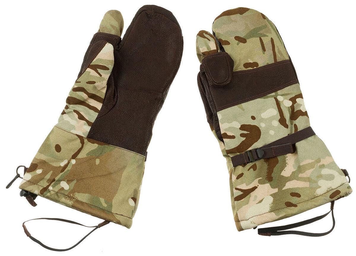 Original British Army GB Mittens MTP Camo Gore-tex Trigger Finger Used Size S