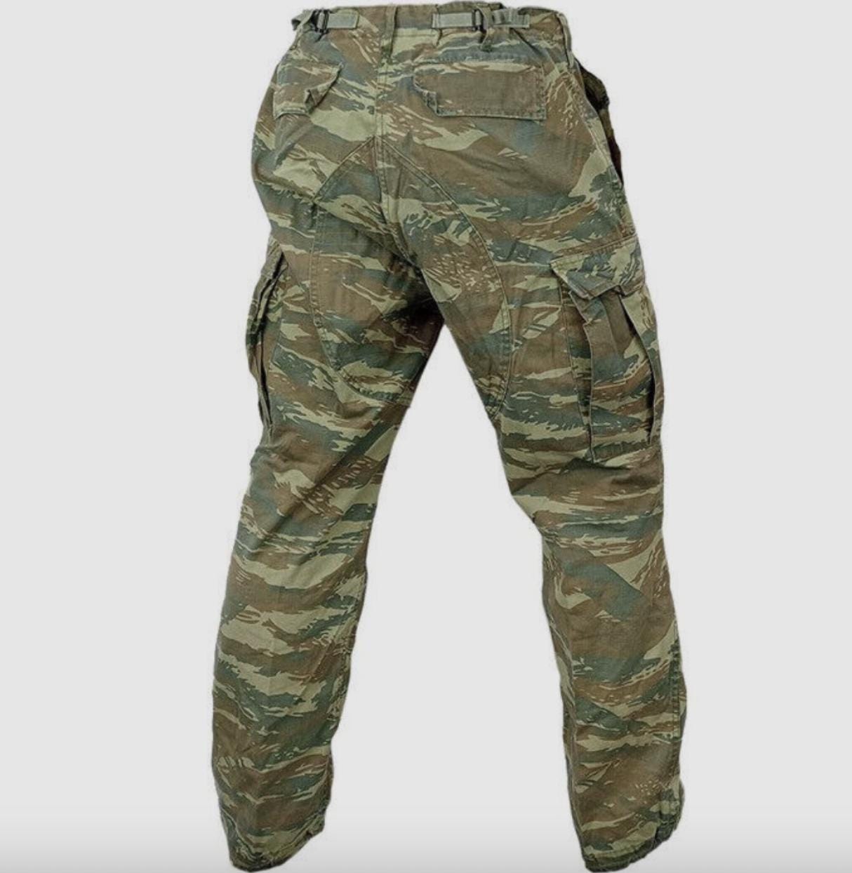 Original Greek Army BDU Pants Lizard Camo Ripstop Genuine Military Trousers