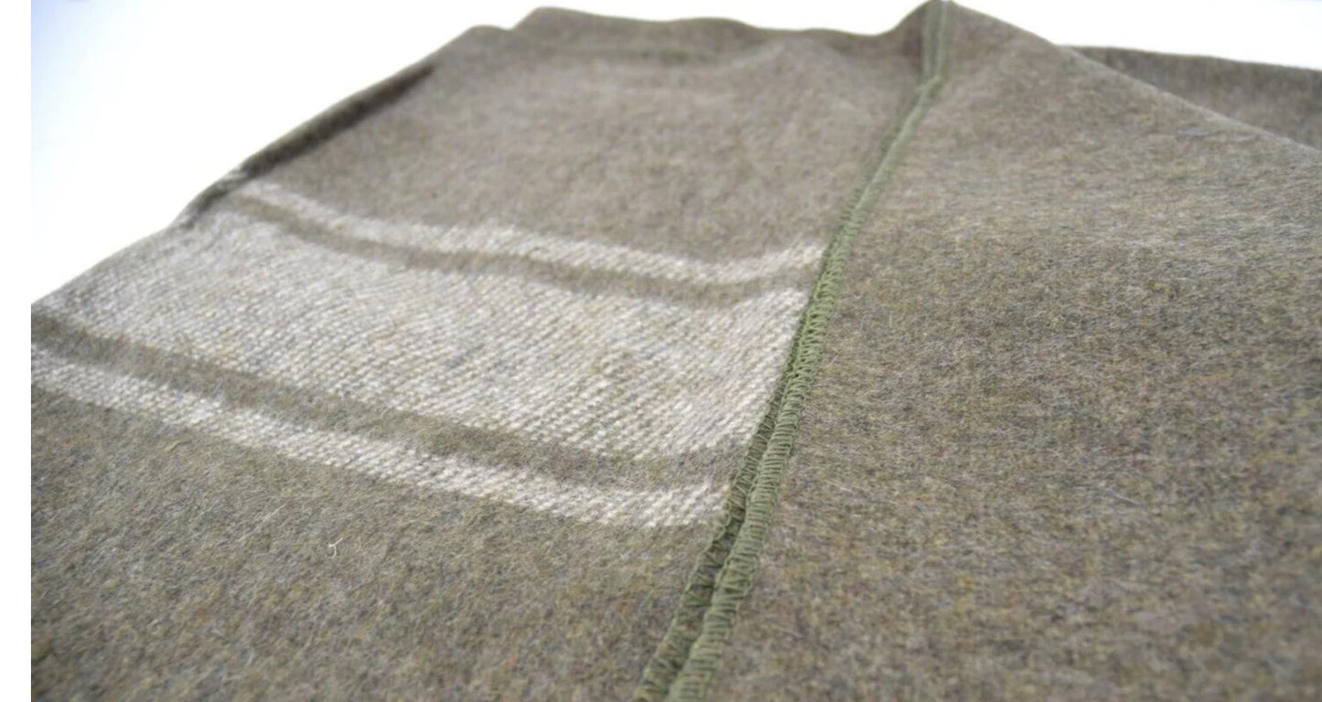 Italian Army Brown Wool Blanket 200x155 cm - Vintage Military Surplus Used