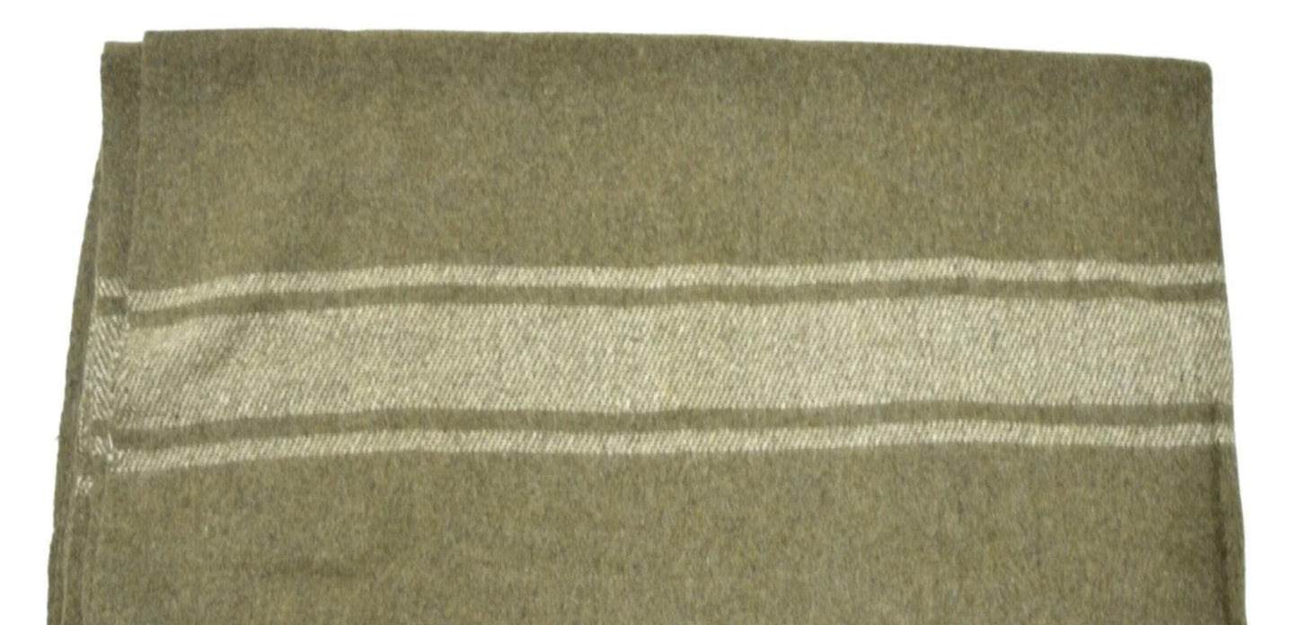 Italian Army Brown Wool Blanket 200x155 cm - Vintage Military Surplus Used