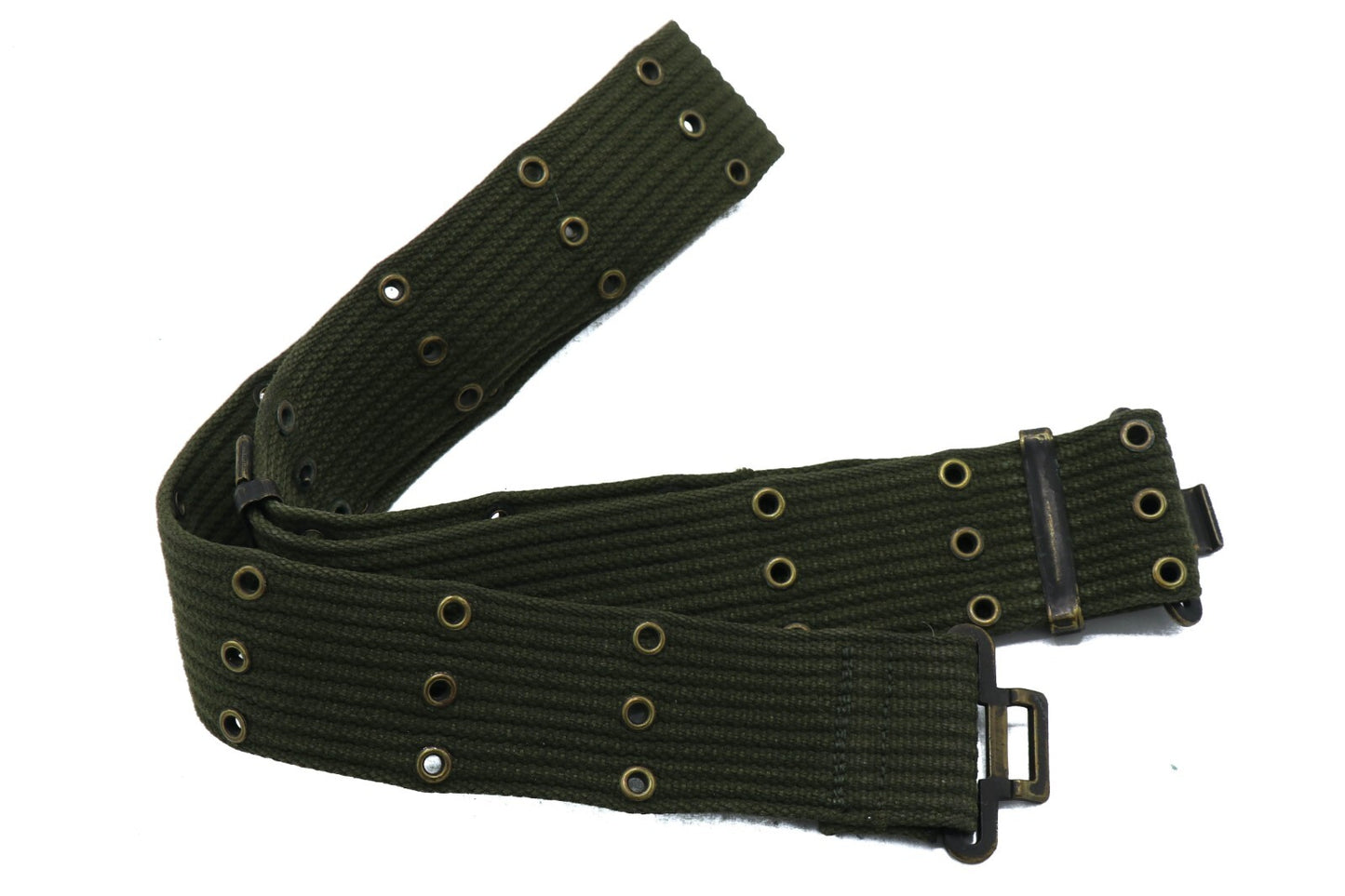 Original Authentic M-1971 Belgian Army Military Combat Pistol Belt US-Style OD Green