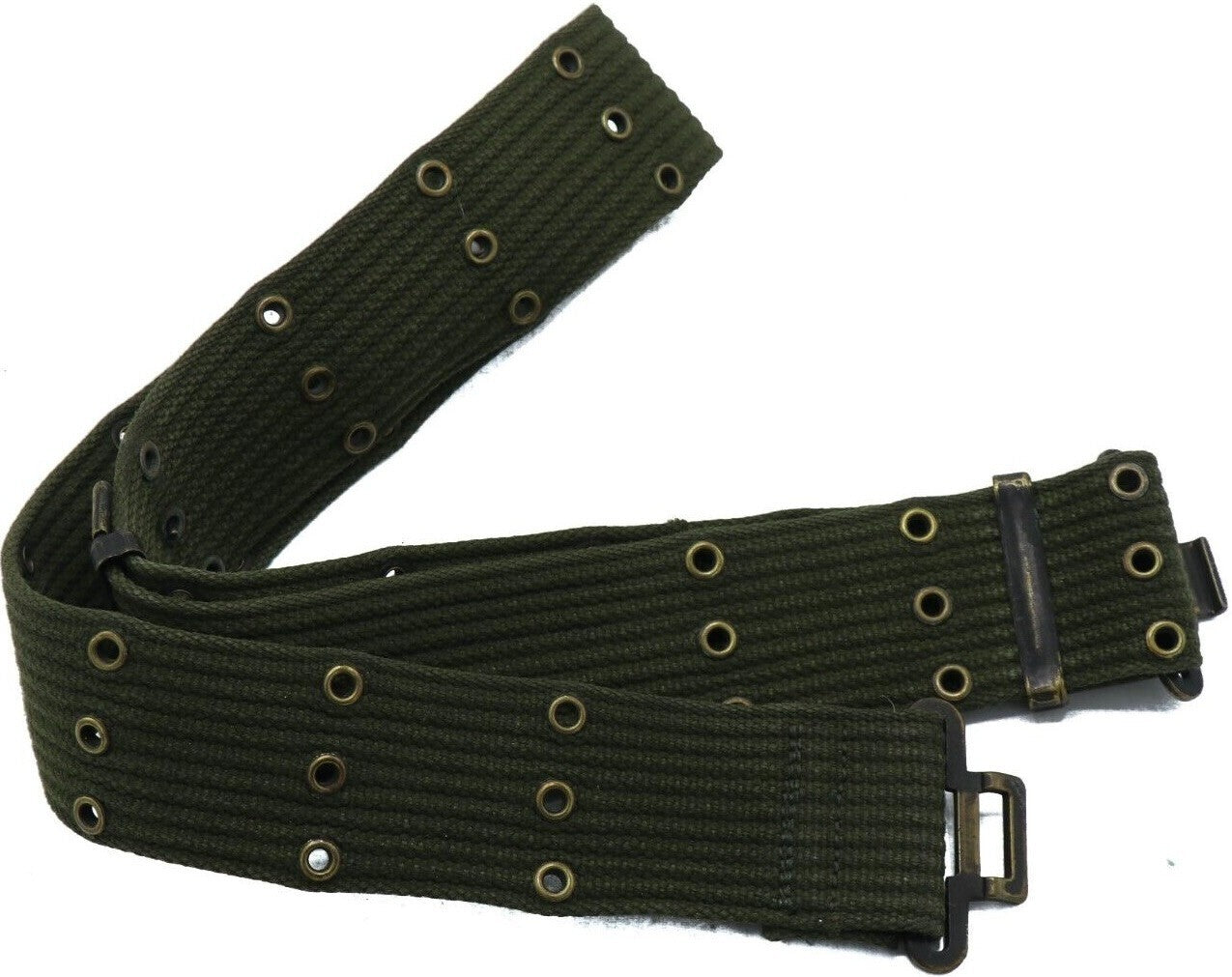Original Authentic M-1971 Belgian Army Military Combat Pistol Belt US-Style OD Green