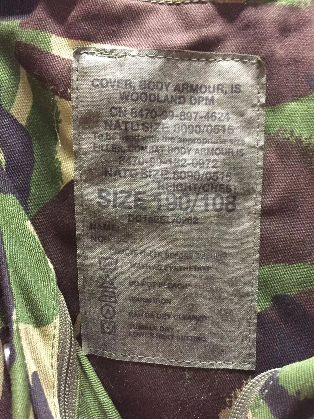 Original British Army Military GB Cover Combat Vest Tactical Combat DPM Camo