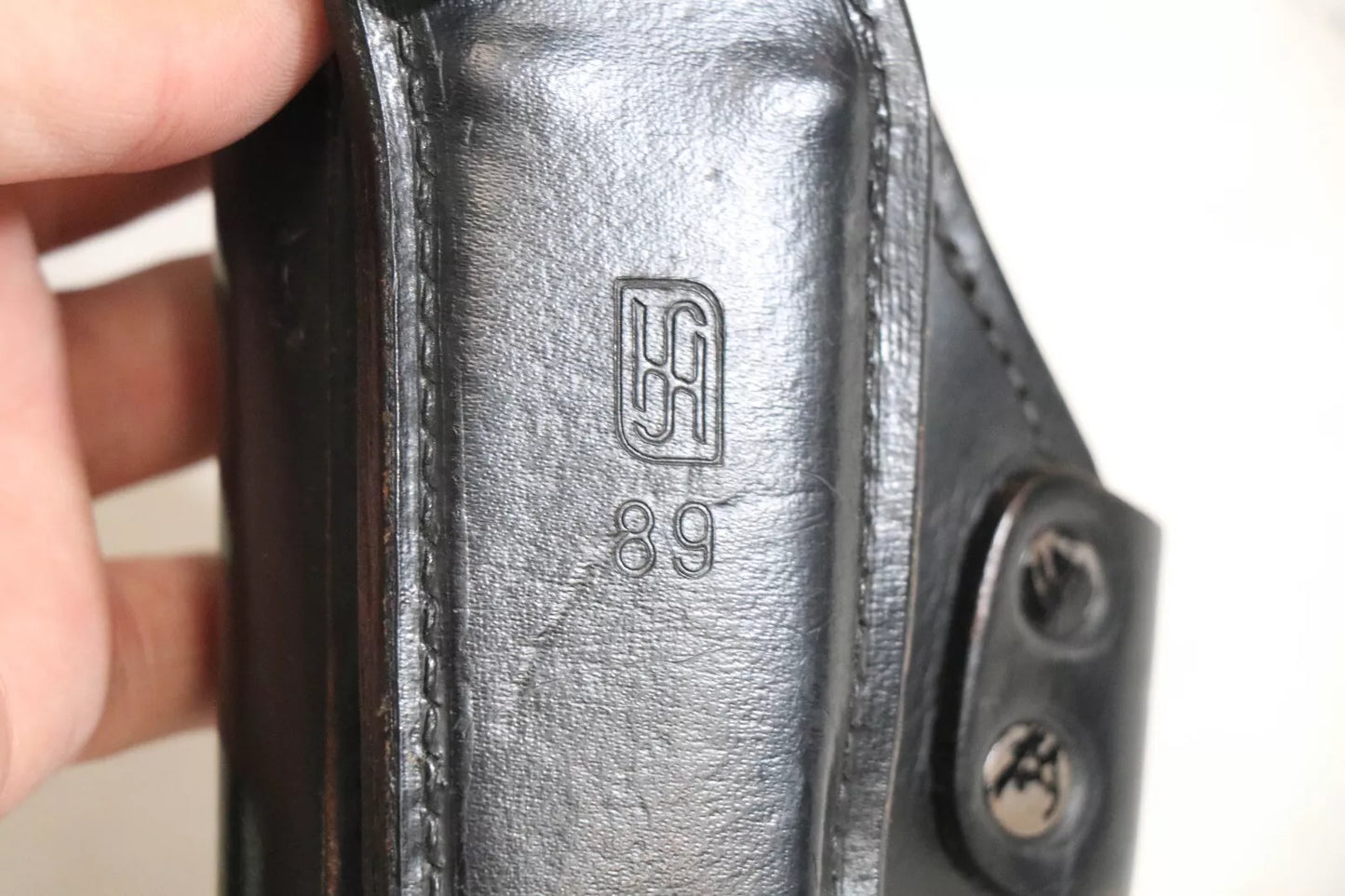 Vintage Police Leather Holster P5 Military Surplus Used Durable Collectible