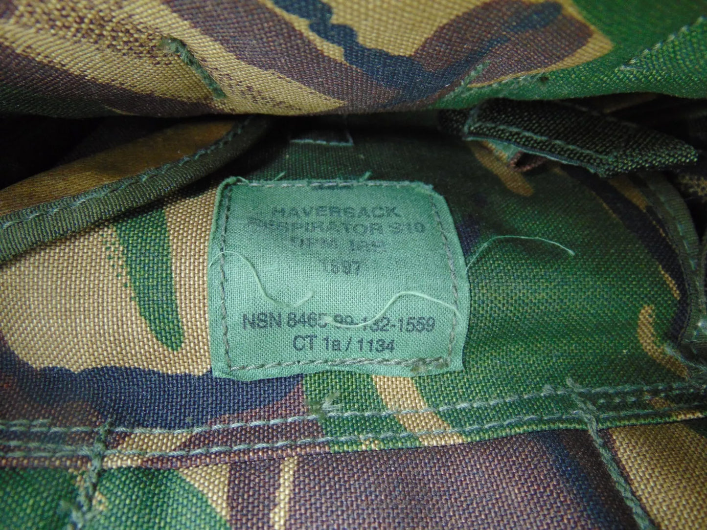 Original British Army Military GB Face Mask Bag DPM Camo Used