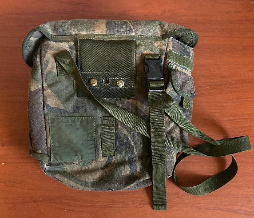 Original British Army Military GB Face Mask Bag DPM Camo Used