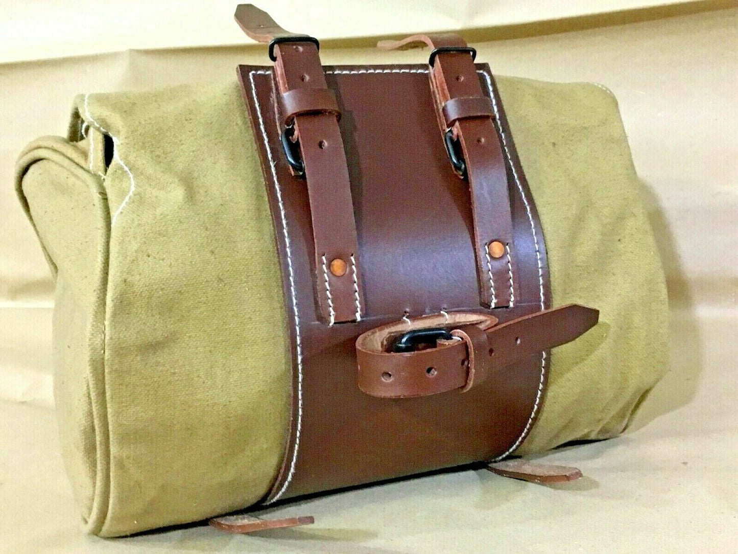 Vintage Swiss Military Cycle Bag Handlebars Practical Storage Solution Used