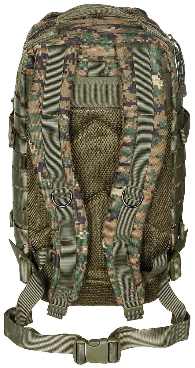 US 30L Backpack Assault I Tactical MOLLE Digital Woodland Airsoft MFH Brand