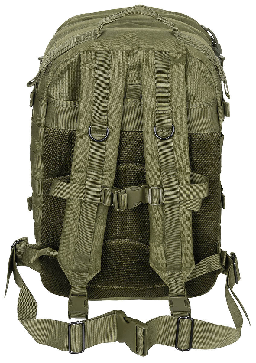 US 40L Backpack Assault II Tactical MOLLE OD Green Airsoft MFH Brand
