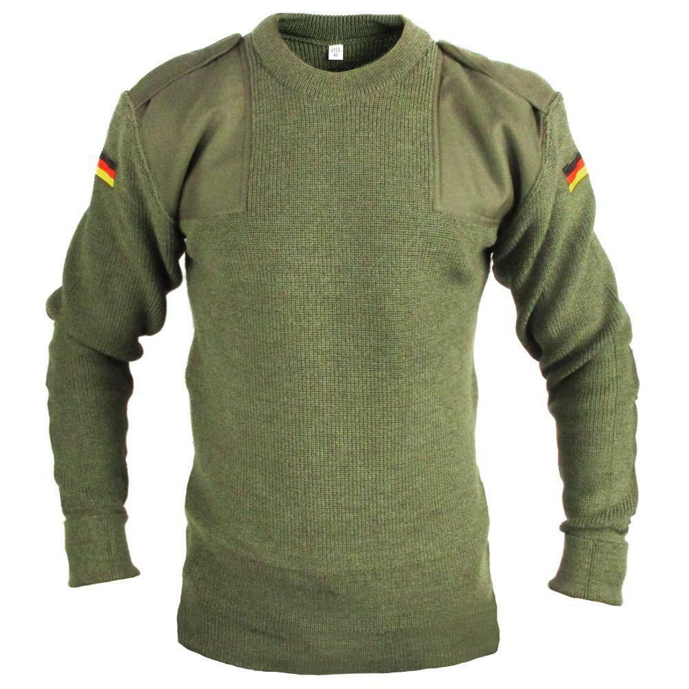 Original Bundeswehr German Army Military Style Pullover OD Green Size 48