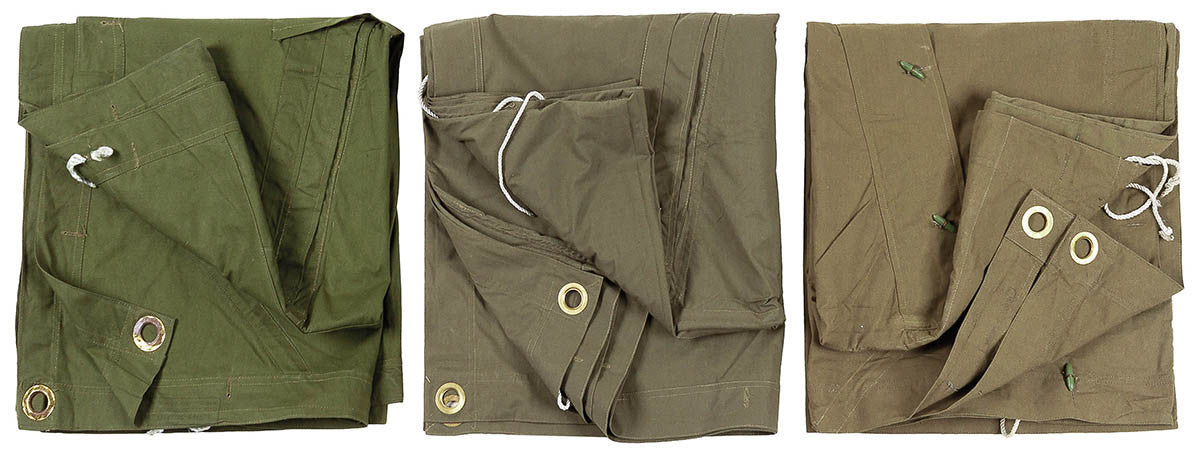 Original Romanian Army Military Tent Tarpaulin OD Green 180x180cm Used