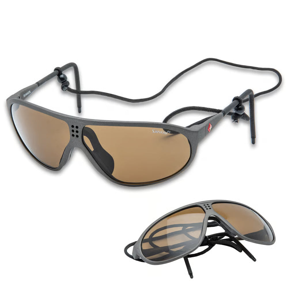 Swiss Suvasol Army Sunglasses with Case - Original Military Surplus Used