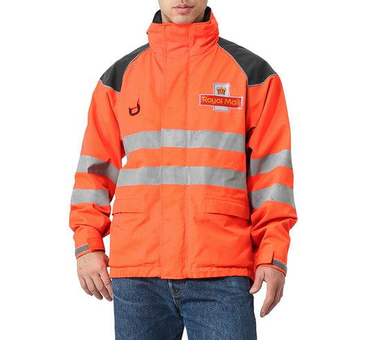 Genuine British GB Royal Original Mail Jacket Rain Waterproof Hooded Orange