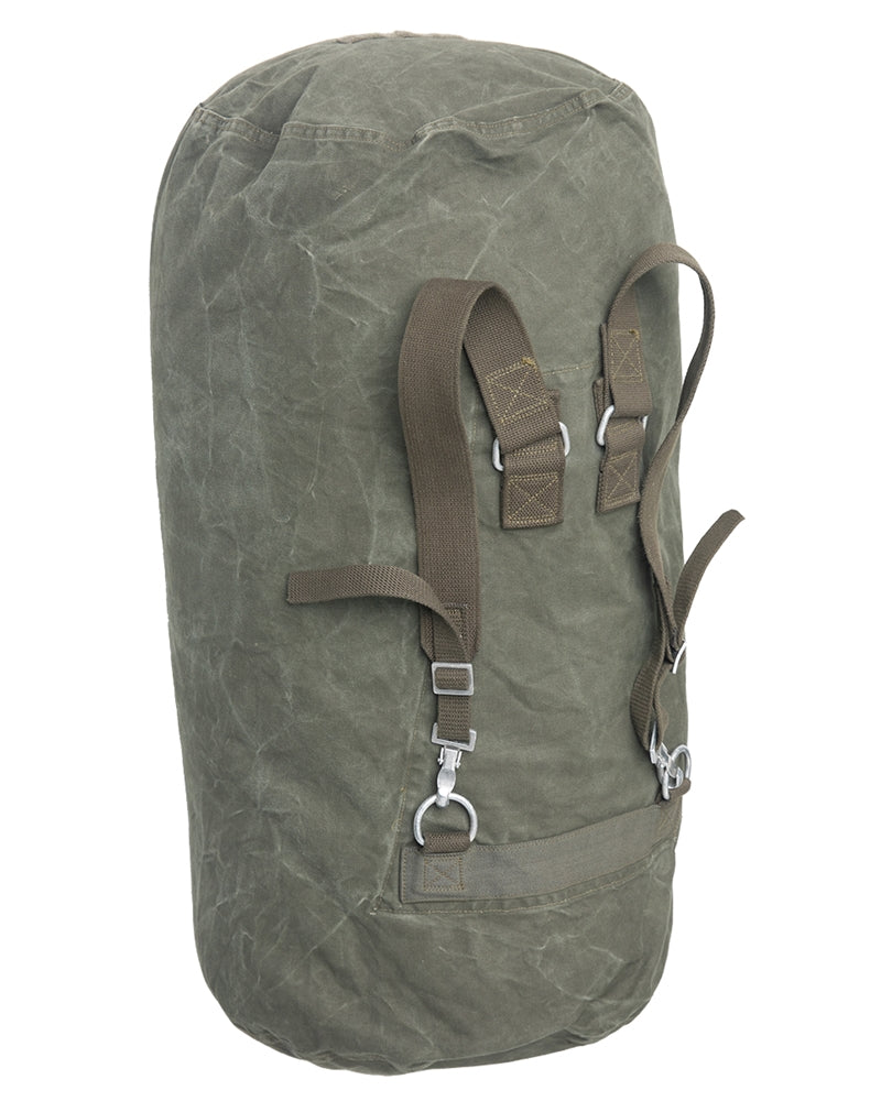 Original German Army Duffle Bag with Straps – Used