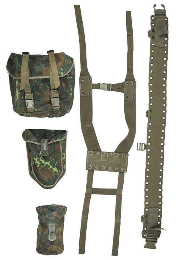 German Camo 5-Piece Harness Set Vintage Military Surplus Tactical Used