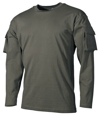 US Mens Tactical Combat Long Sleeves Green Military Training Army Sleeve Pockets