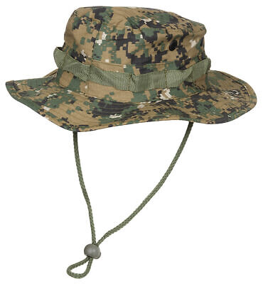 MFH Special Forces Short-Brim Ripstop Camo Army Bush Hat Military Woodland