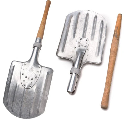 Swiss Aluminum Snow Shovel Divided Vintage Military Surplus Compact Used