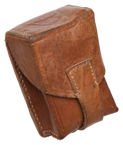 Vintage Military Surplus Leather Pouch – Mauser Style, Used