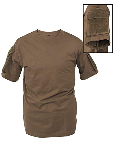 Mil-Tec OD Tactical T-Shirt Cotton Military Style with Sleeve Pockets