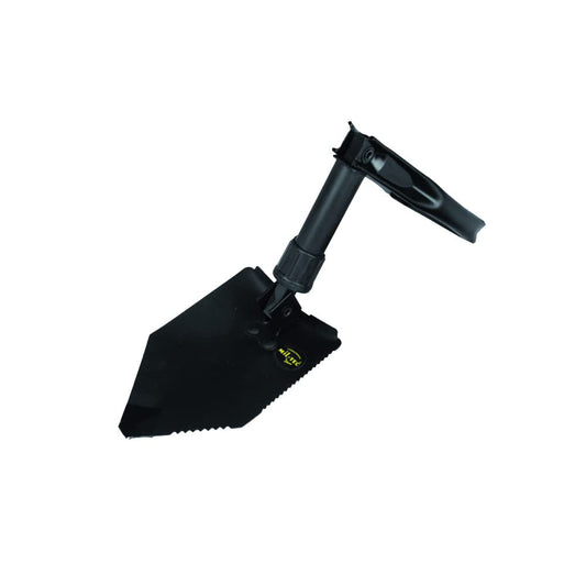 Mil-Tec US 2.5mm Tri-Fold Shovel Black – Heavy-Duty Steel Spade with Pouch