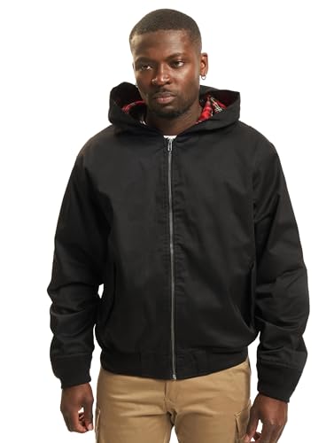 Brandit Men’s Lord Canterbury Hooded Jacket Black – Classic Harrington Style