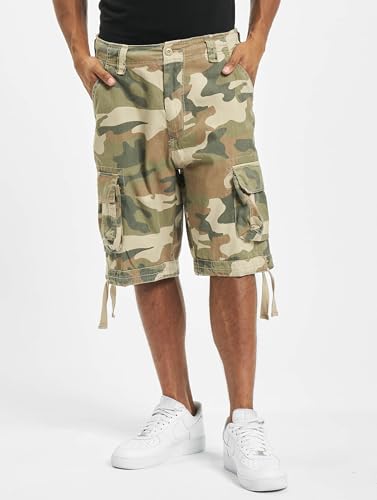 Brandit Men’s Urban Legend Shorts Light Woodland – Vintage Military Cargo Shorts XXL