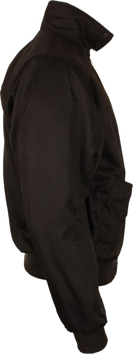 Mil-Tec Men’s English Style Harrington Jacket – Black Blouson 3XL