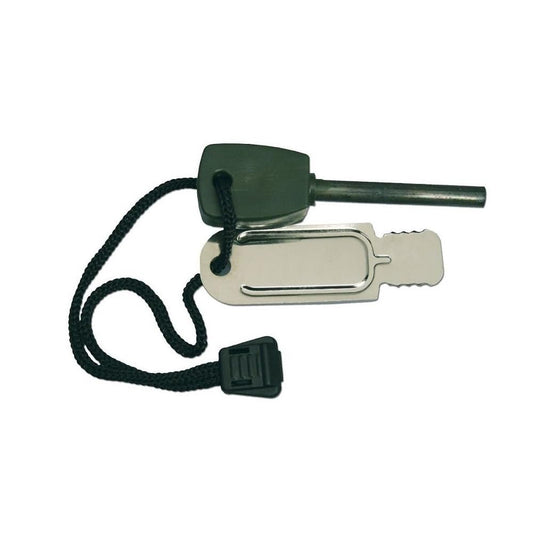 Survival Flint Fire Steel Fire Starter Camping Hiking Kit Small by Mil-Tec