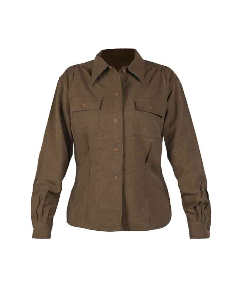 Mil-Tec Women’s WW2 US Wool Shirt – Olive Drab, Reproduction Military Shirt