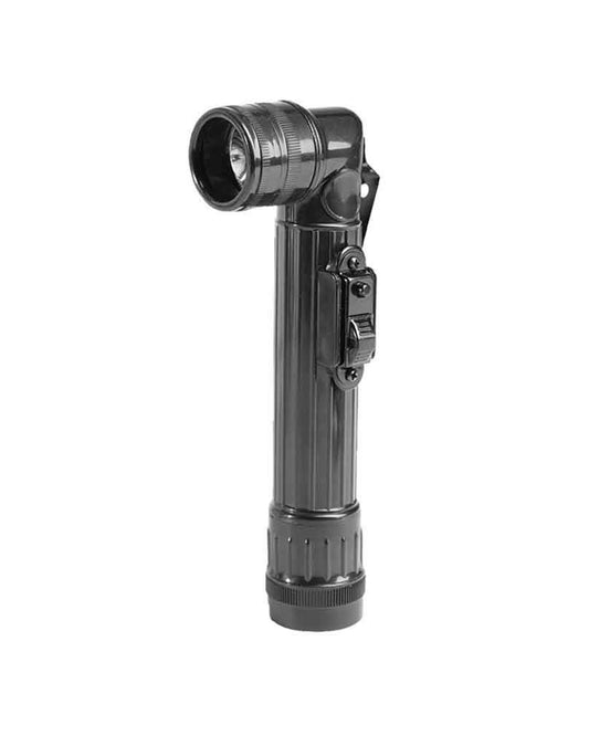 Mil-Tec Medium Anglehead LED Flashlight, 2C, White, Black, Medium, 15143102