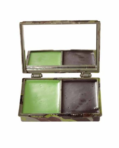 Mil-Tec Camo Face Paint 2 Colours with Mirror Woodland