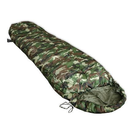 Mil-Tec Commando Sleeping Bag Woodland Camo – Lightweight Summer Mummy Bag