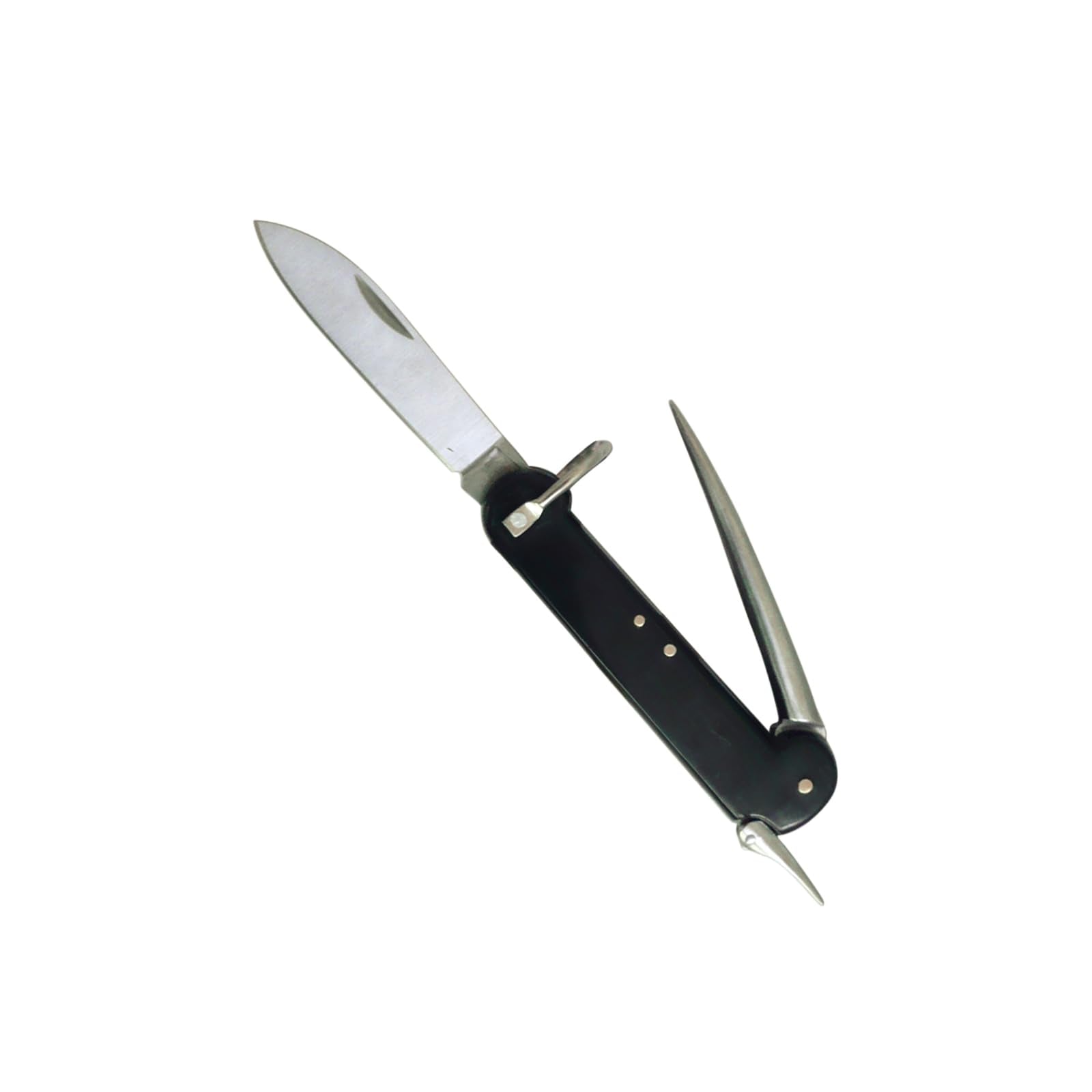 Mil-Tec German Sailor Pocket Knife – Black Multi-Tool with Marlin Spike
