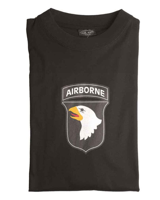 CamoOutdoor 101st Airborne Divison T-Shirt - Black or Olive Green (XXL, Black)