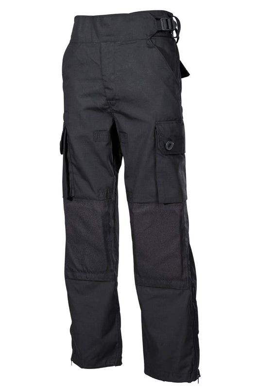 MFH Men's Commando Trousers Smock Ripstop Black