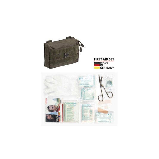 Mil-Tec 25-Piece First Aid Set Olive Drab – Compact Molle Tactical Emergency Kit