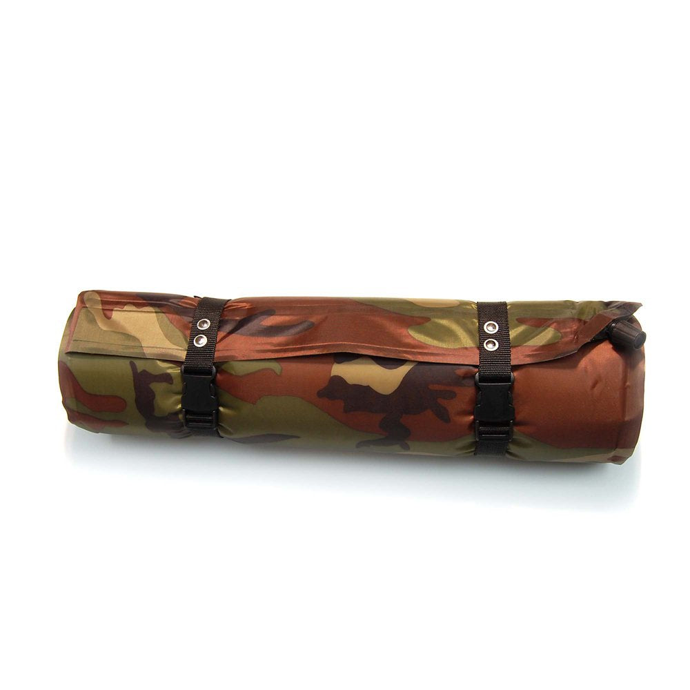 Mil-Tec Self-Inflating Thermal Roll Mat – Olive Green or Woodland Camo
