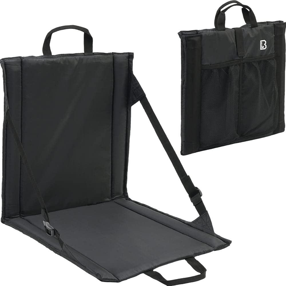 BRANDIT Foldable Seat Mat with Bag 2-in-1 Outdoor Trekking Mat Hunting Underlay Colour: Black