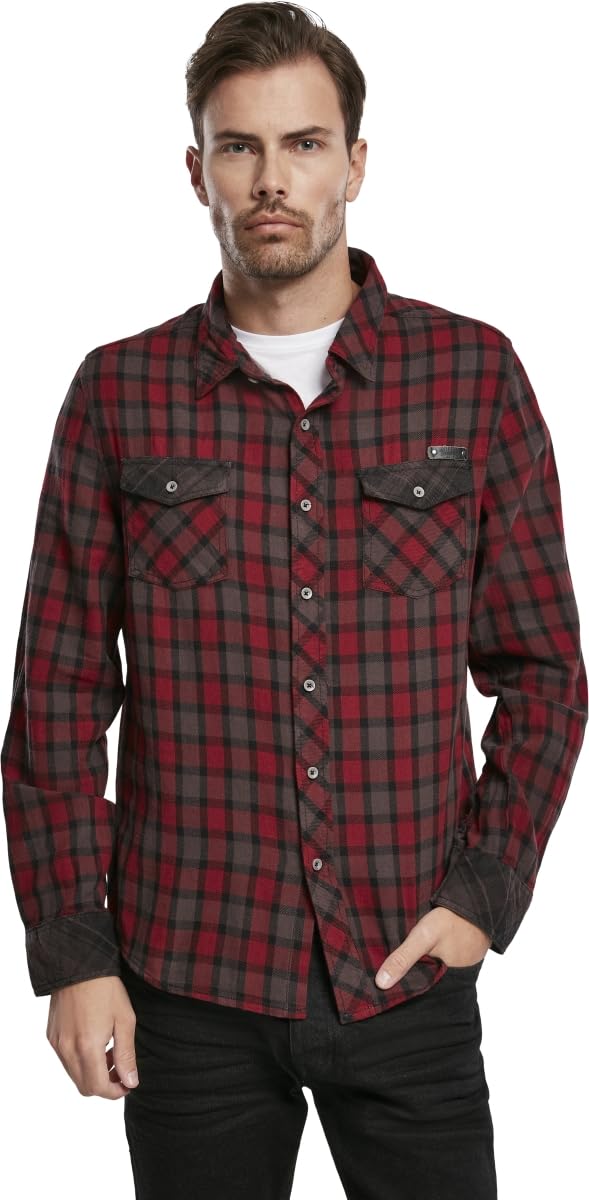Brandit Men's Checkshirt Duncan Red/Brown size S