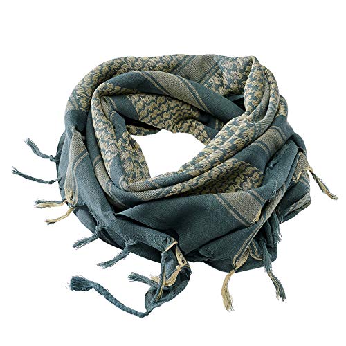 Brandit Shemag Scarf Petrol/Khaki – Tactical Cotton Desert Keffiyeh Wrap