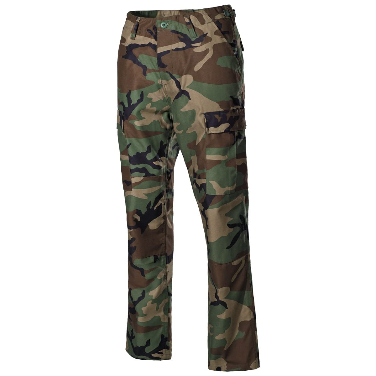MFH BDU Reinforced Combat Trousers – Woodland Camo Tactical Pants