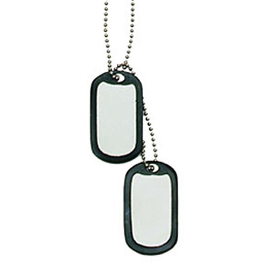 Miltec Dog Tag US Blank Stainless Steel Unisex Adult Identity Tags, Grey, One Size