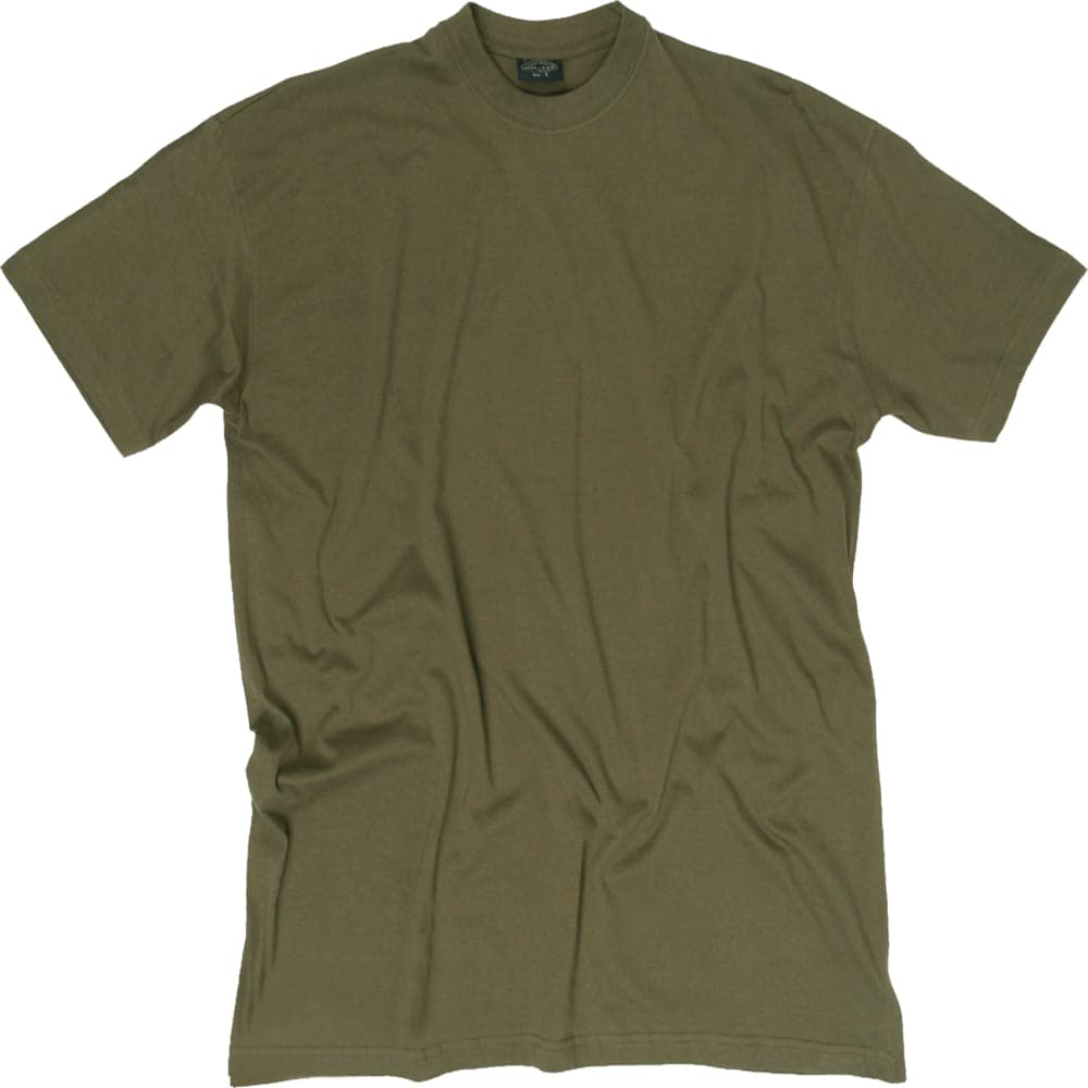 Plain US BDU Style T-Shirt in Black, Olive Green or Coyote Khaki (Large, Oliv.