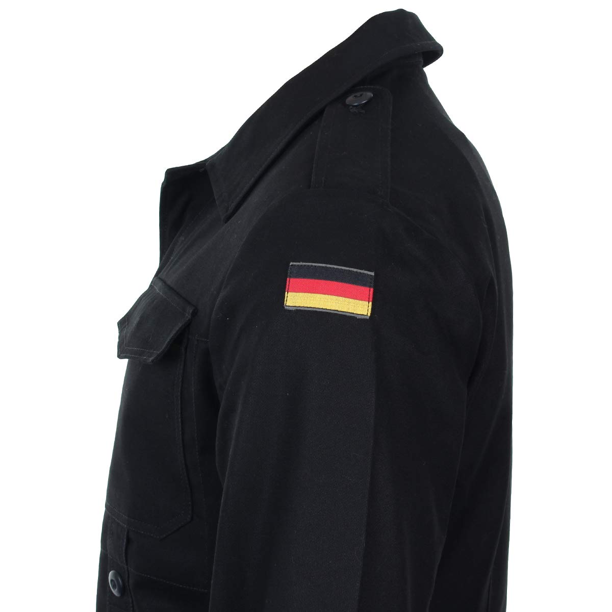 Mil-Tec Men’s German Old Style Moleskin Field Jacket – Black GR5