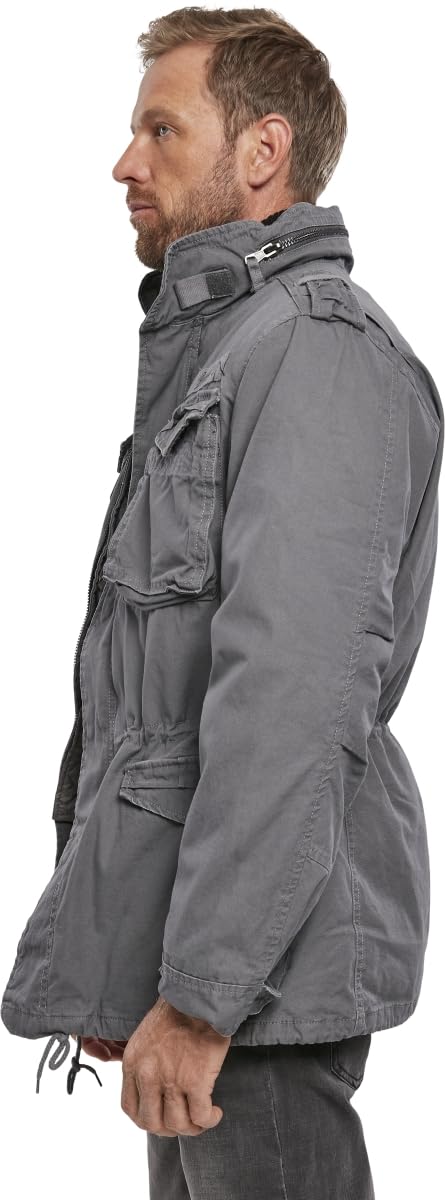 Brandit Men’s M-65 Giant Jacket Charcoal Gray – Vintage Military Field Coat 5XL