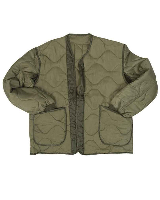 Mil-Tec M65 Jacket Liner Olive – Padded Field Jacket Liner, Army Style Coat