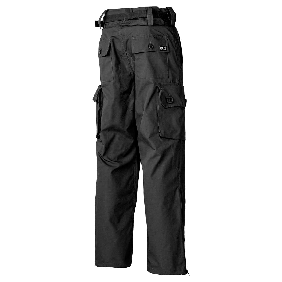 MFH Commando Trousers Smock – Black Ripstop Tactical Pants 3XL