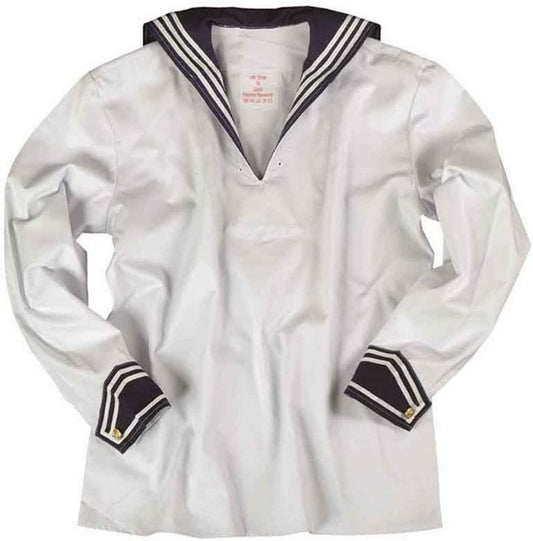 MIL-TEC Navy Middy Shirt - Men's, Blue/White, Large, 10950007-904