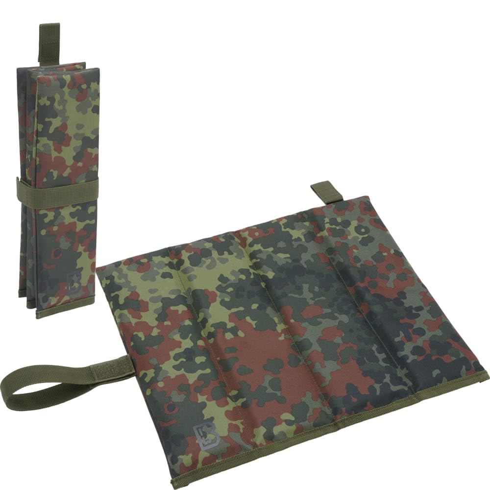Brandit Sit Mat Flecktarn – Foldable Camo Trekking & Hunting Seat